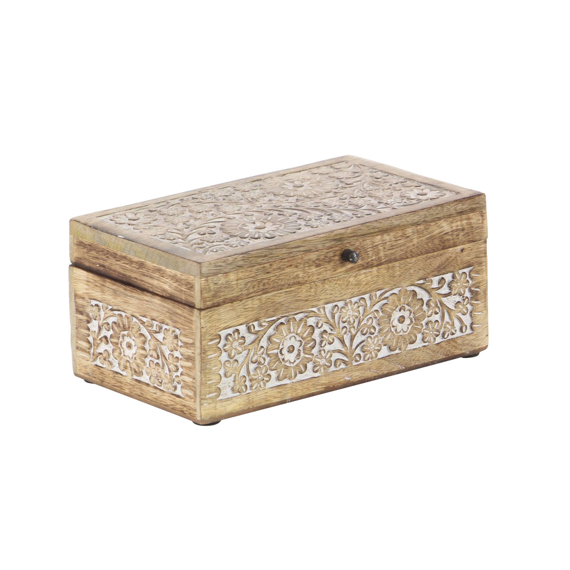Tan Mango Wood Natural Box Set, 8", 10" & 12"
